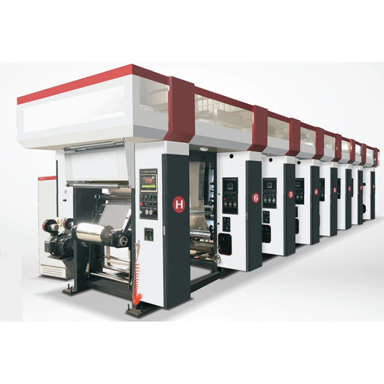 เครื่องพิมพ์ Rotogravure อัตโนมัติด้วยคอมพิวเตอร์ 3-12 สี มอเตอร์เวกเตอร์สามตัว